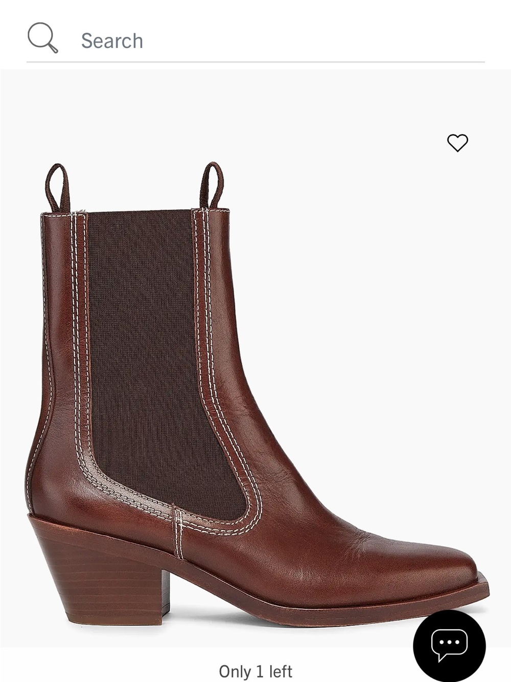 Loeffler Randall Nat Brown Leather Chelsea Ankle Boots with Contrast Stitching - Picture 5 of 5